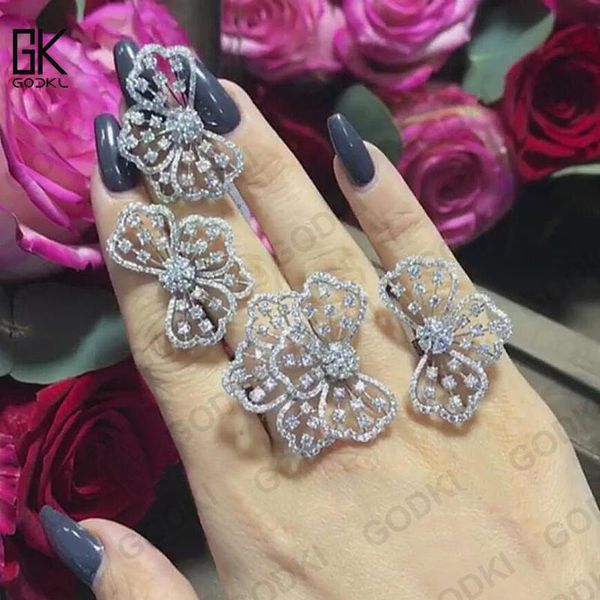 godki trendy luxury bowknots cubic zirconia crystal cz engagement earrings ring sets for women wedding dubai bridal jewelry sets, Silver
godki trendy luxury bowknots cubic zirconia crystal cz engagement earrings ring sets for women wedding dubai bridal jewelry sets, Silver