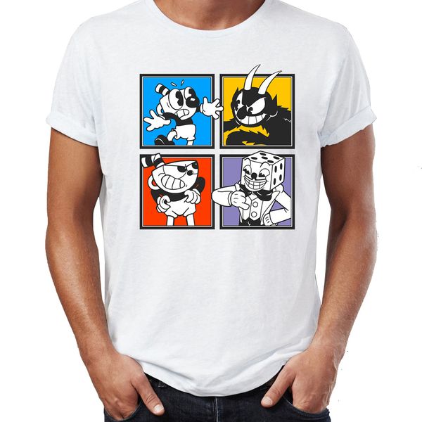men's t shirt cuphead artwork awesome gaming gamer's tee