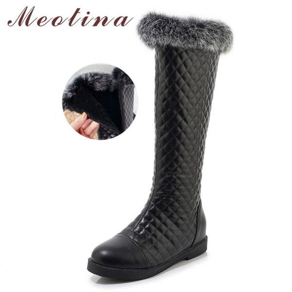 boots meotina winter snow women real fur height increasing heel knee high zipper round toe long shoes ladies plus size 43, Black
boots meotina winter snow women real fur height increasing heel knee high zipper round toe long shoes ladies plus size 43, Black