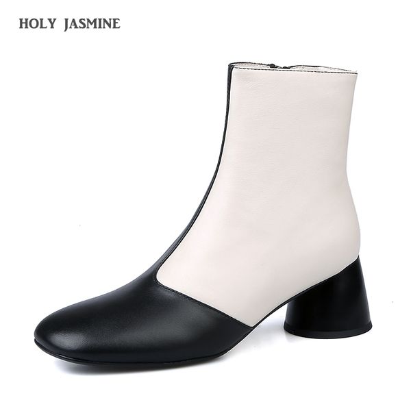 boots 2021 fashion natural leather square toe med heel mixed colors autumn shoes women keep warm handsome girls dating ankle, Black
boots 2021 fashion natural leather square toe med heel mixed colors autumn shoes women keep warm handsome girls dating ankle, Black