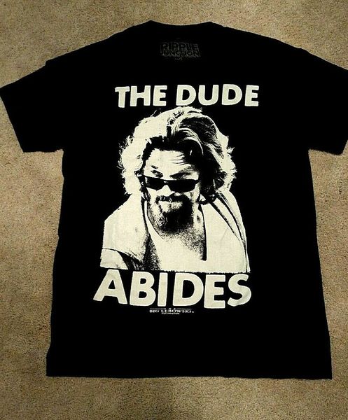 the big lebowski the dude abides mens small t-shirt, excellent condition short sleeves cotton t shirt tee
the big lebowski the dude abides mens small t-shirt, excellent condition short sleeves cotton t shirt tee