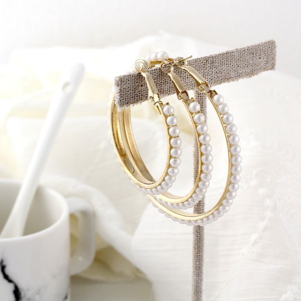 hoop & huggie women girls elegant white pearl 4 5 6cm round circle earring oversize ear rings earrings fashion jewelry, Golden;silver
hoop & huggie women girls elegant white pearl 4 5 6cm round circle earring oversize ear rings earrings fashion jewelry, Golden;silver