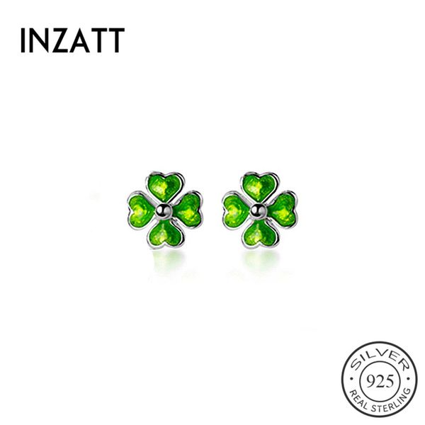 stud inzareal 925 sterling silver enamel clover earrings for fashion woman cute fine jewelry minimalist lucky accessories, Golden;silver
stud inzareal 925 sterling silver enamel clover earrings for fashion woman cute fine jewelry minimalist lucky accessories, Golden;silver