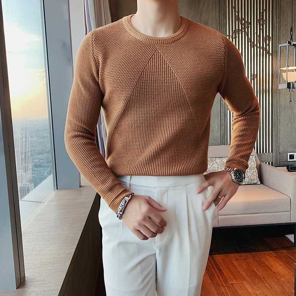 men's sweaters british solid color slim sweater korean style knitted homme pull herren pullover winter for men, White;black
men's sweaters british solid color slim sweater korean style knitted homme pull herren pullover winter for men, White;black
