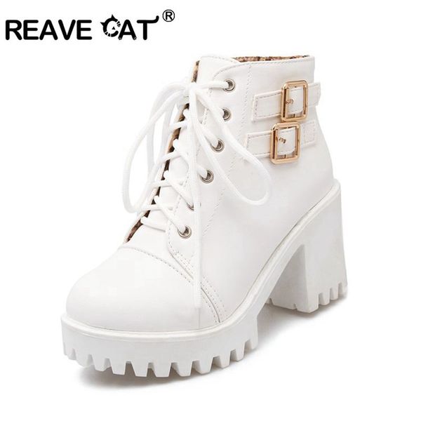 boots reave cat woman ankle platform block high heels cross-tied lay casual winter shoes white brown black big size 43 42
boots reave cat woman ankle platform block high heels cross-tied lay casual winter shoes white brown black big size 43 42