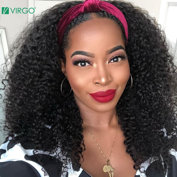 lace wigs density 180% afro kinky curly wig human hair headband short no front with brazilian remy, Black;brown
lace wigs density 180% afro kinky curly wig human hair headband short no front with brazilian remy, Black;brown