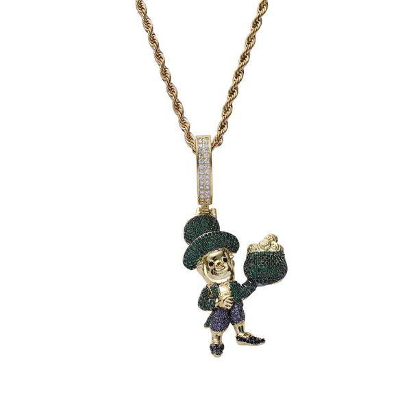 pendant necklaces iced out full zircon circus clown necklace fashion crystal cartoon cap droll hip hop jewelry for men, Silver
pendant necklaces iced out full zircon circus clown necklace fashion crystal cartoon cap droll hip hop jewelry for men, Silver