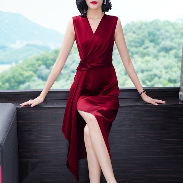 high-end triacetic acid 2020 new elegant wine red satin mom slimming dress dress young haxvm, Black;gray
high-end triacetic acid 2020 new elegant wine red satin mom slimming dress dress young haxvm, Black;gray