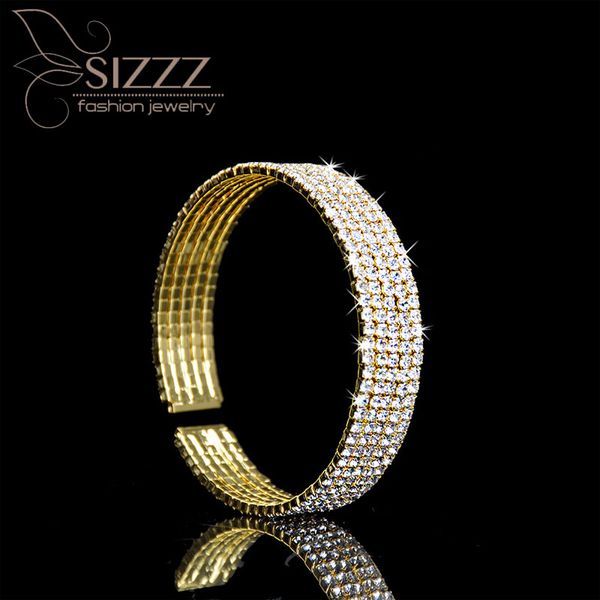 charm bracelets 2021 african fashion copper jewelry full of rhinestone selling factory direct sales bracelet&bangles for women, Golden;silver 
charm bracelets 2021 african fashion copper jewelry full of rhinestone selling factory direct sales bracelet&bangles for women, Golden;silver