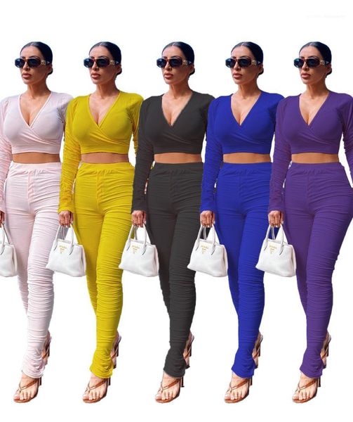 casual set fashion female clothing womens 2020 luxury designer 2pcs tracksuits long sleeve solid color stacked pants, Gray
casual set fashion female clothing womens 2020 luxury designer 2pcs tracksuits long sleeve solid color stacked pants, Gray
