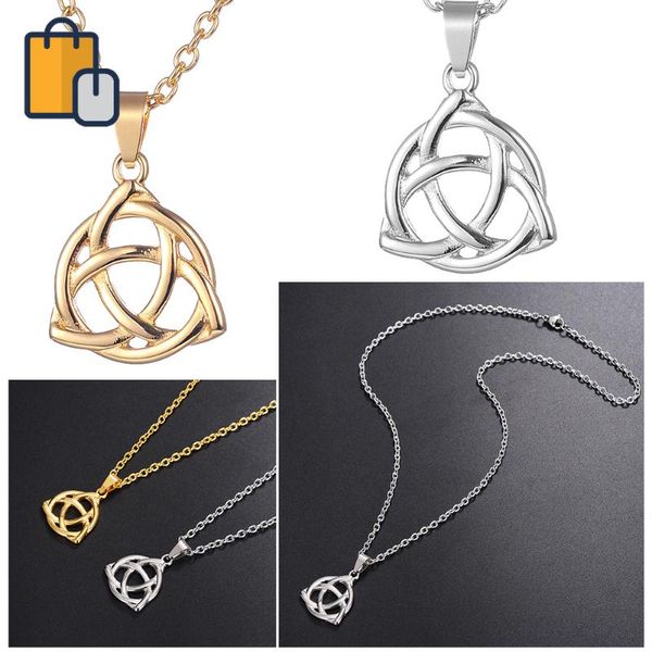 stainless steel triangle knot pendants necklaces men women necklace jewelry accessories f15, Silver
stainless steel triangle knot pendants necklaces men women necklace jewelry accessories f15, Silver