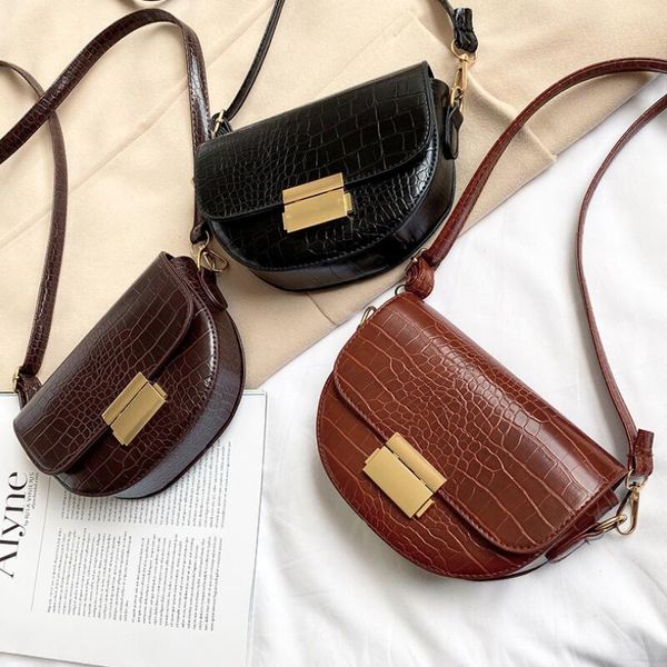 2020 fashion brand women crocodile pattern crossbody bag for women shoulder bags half round luxury handbag female bag sac a main
2020 fashion brand women crocodile pattern crossbody bag for women shoulder bags half round luxury handbag female bag sac a main