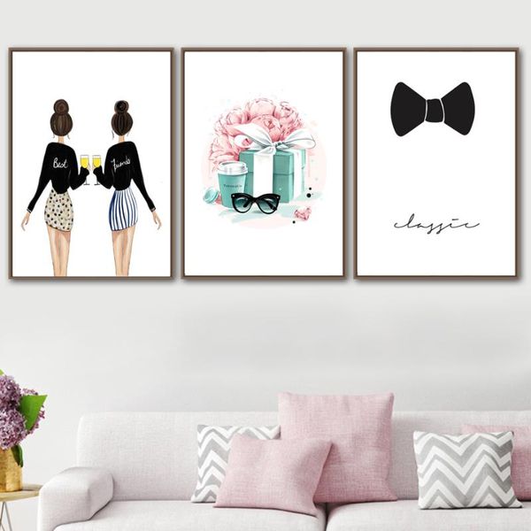 fashion girl glasses flower gift bow wall art canvas painting nordic poster and prints wall pictures for living room home decor
fashion girl glasses flower gift bow wall art canvas painting nordic poster and prints wall pictures for living room home decor