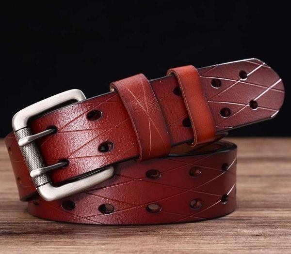 men's leather double prong belt classic double row hole belt universal hollowed out jeans men waistband new belts for men, Black;brown
men's leather double prong belt classic double row hole belt universal hollowed out jeans men waistband new belts for men, Black;brown