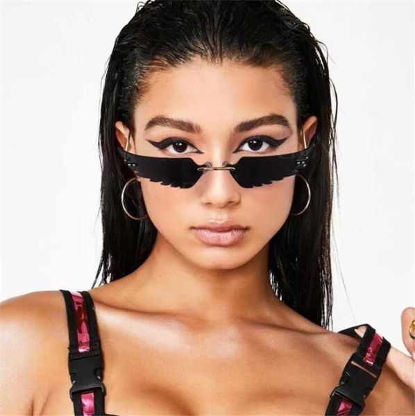 sunglasses kujuny fashion frameless cat eye for women unique sun glasses metal temples rimless eyeglasses ladies eyewears, White;black
sunglasses kujuny fashion frameless cat eye for women unique sun glasses metal temples rimless eyeglasses ladies eyewears, White;black