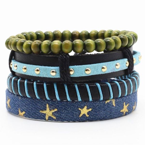 fashion denim fabric weave vintage punk cuff trendy five point star anchor charm male men leather women bracelets female jewelry, Golden;silver
fashion denim fabric weave vintage punk cuff trendy five point star anchor charm male men leather women bracelets female jewelry, Golden;silver
