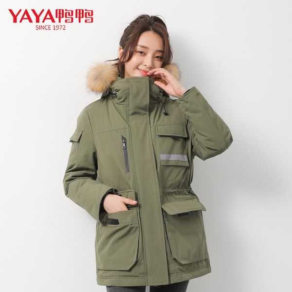 yaya winter down coat women 90% white duck down jacket thick warm parkas female outerwear, Black
yaya winter down coat women 90% white duck down jacket thick warm parkas female outerwear, Black