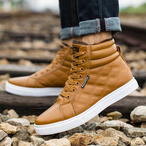 winter new high-boots men's shoes plus velvet warm cotton shoes men casual fashion korean men's leather boots, Black
winter new high-boots men's shoes plus velvet warm cotton shoes men casual fashion korean men's leather boots, Black