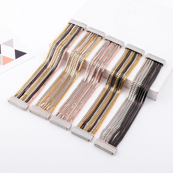 tennis alloy 8 chains wrap bracelets for women man multiple layers magnet buckles bangle party fashion jewelry, 3cm*19-20cm tcn087, Golden;silver
tennis alloy 8 chains wrap bracelets for women man multiple layers magnet buckles bangle party fashion jewelry, 3cm*19-20cm tcn087, Golden;silver