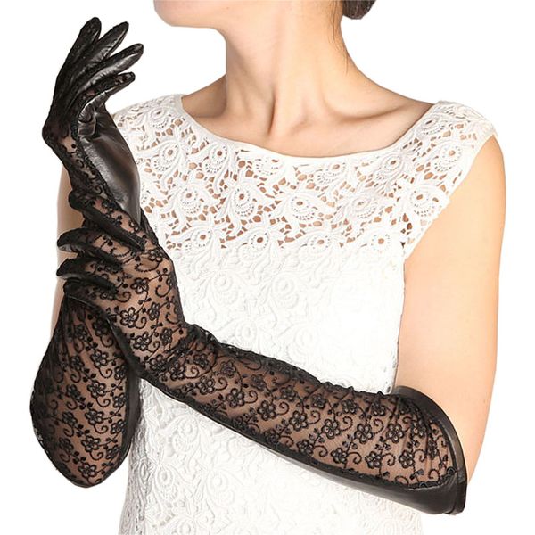 genuine leather women gloves fashion elegant lady embroidery lace sheepskin gloves unlined casual long style sun glove l112n, Blue;gray
genuine leather women gloves fashion elegant lady embroidery lace sheepskin gloves unlined casual long style sun glove l112n, Blue;gray