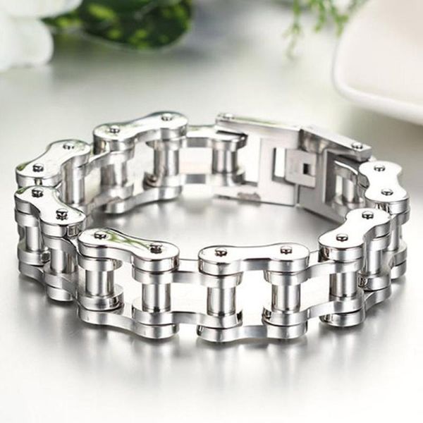 punk 20mm big stainless steel bicycle chain silver color bracelets & bangles motorcycle chain bracelet men biker jewelry, Black
punk 20mm big stainless steel bicycle chain silver color bracelets & bangles motorcycle chain bracelet men biker jewelry, Black
