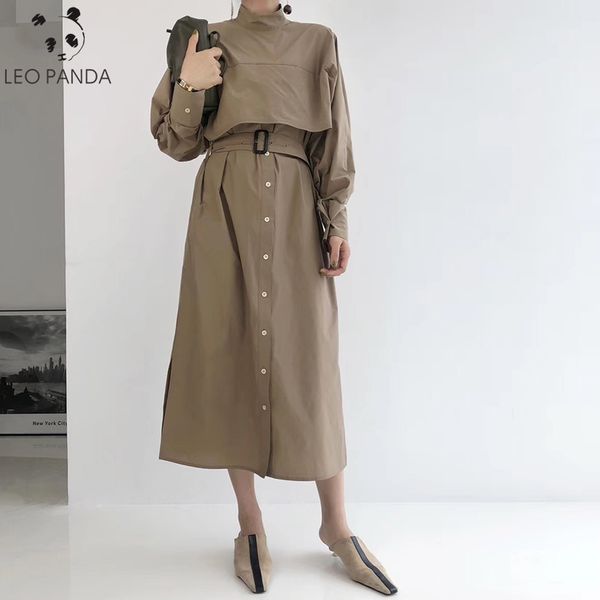 spring 2020 woman khaki long trench coat british style vintage puff sleeve long dust coat elegant waist bandage windbreaker, Tan;black
spring 2020 woman khaki long trench coat british style vintage puff sleeve long dust coat elegant waist bandage windbreaker, Tan;black
