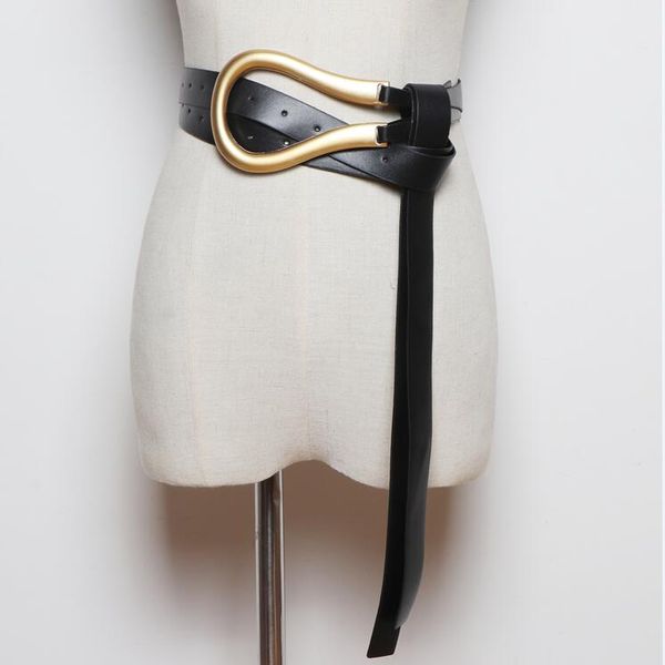 design belts for women long soft pu leather knotted strap belt big buckle two layer knot waistbands jeans coat dress lady, Black;brown
design belts for women long soft pu leather knotted strap belt big buckle two layer knot waistbands jeans coat dress lady, Black;brown