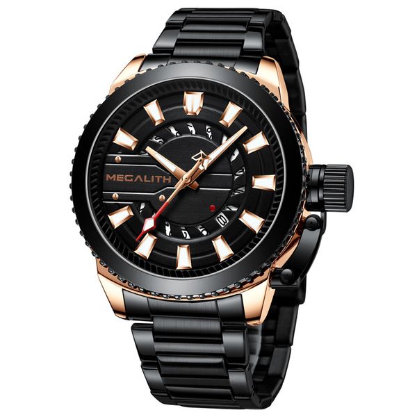 wristwatches megalith design watch men's sports auto date quartz clock male fashion stainless steel luminous waterproof men gift, Slivery;brown
wristwatches megalith design watch men's sports auto date quartz clock male fashion stainless steel luminous waterproof men gift, Slivery;brown