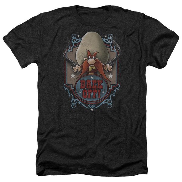 yosemite sam cartoon back off licensed heather t-shirt all sizes