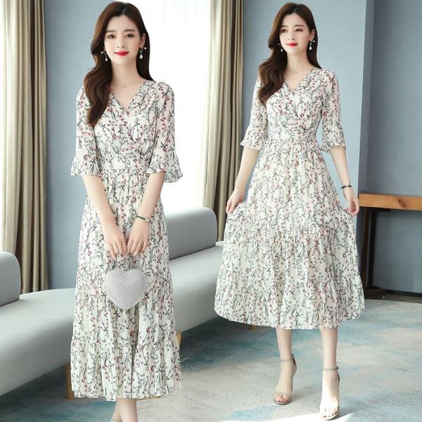 casual dresses 2021 elegant white floral chiffon midi spring summer print plus size vintage runway dress women bodycon party vestidos, Black;gray
casual dresses 2021 elegant white floral chiffon midi spring summer print plus size vintage runway dress women bodycon party vestidos, Black;gray
