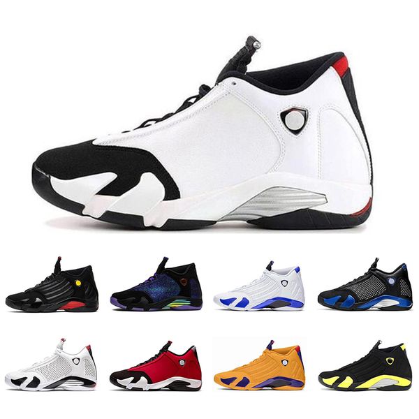 14 14s jumpman men basketball shoes university gold black toe hyper royal university red 14s outdoor athletic mens sports sneakers, White;red
