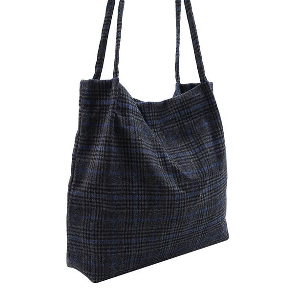 women woolen canvas shoulder bag ladies vintage plaid handbag totes female wool cloth shopping bags high capacity
women woolen canvas shoulder bag ladies vintage plaid handbag totes female wool cloth shopping bags high capacity