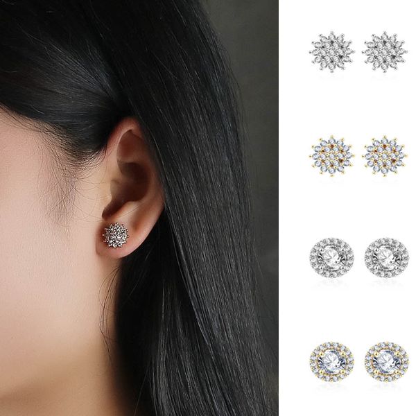 stud high grade flower round shaped zircon earrings for women girls fashion classic crystal ear jewelry party gifts, Golden;silver
stud high grade flower round shaped zircon earrings for women girls fashion classic crystal ear jewelry party gifts, Golden;silver