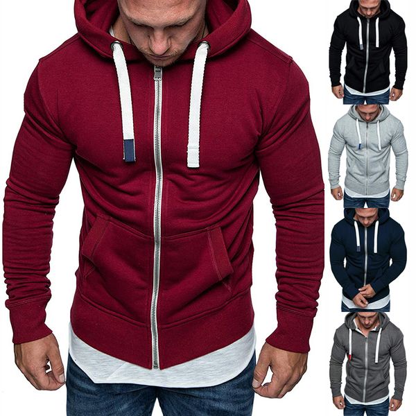 2020 men gym plain zip up hooded sweat hoodies sweatshirt outwear jacket coat t200914, Black
2020 men gym plain zip up hooded sweat hoodies sweatshirt outwear jacket coat t200914, Black