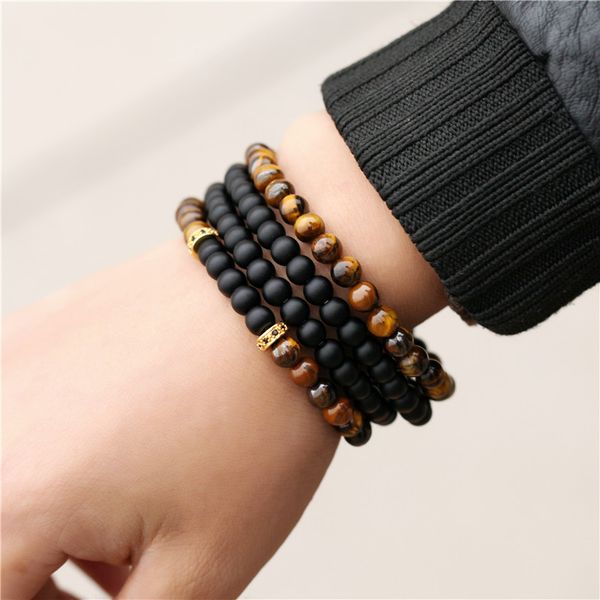 classic 4pcs/sets men bracelet sets 2020 trendy pave cubic zirconia spacer 6mm tiger eye beaded bracelet for men women jewelry, Golden;silver
classic 4pcs/sets men bracelet sets 2020 trendy pave cubic zirconia spacer 6mm tiger eye beaded bracelet for men women jewelry, Golden;silver