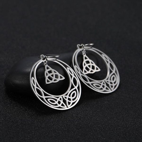 my shape hoop earrings stainless steel big earring gothic irish knot women gold color dangle earrings pendientes gothic jewelry, Silver
my shape hoop earrings stainless steel big earring gothic irish knot women gold color dangle earrings pendientes gothic jewelry, Silver