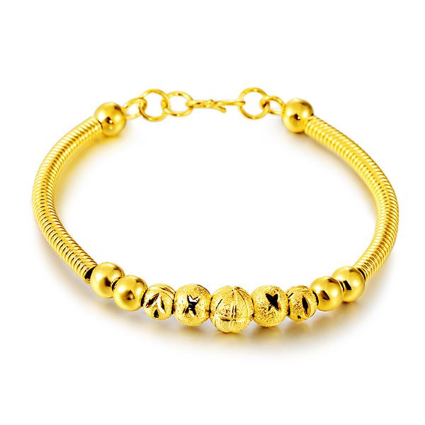 vietnam sand gold keep color bangle plated auspicious transfer beads exquisite ball bracelets, Black
vietnam sand gold keep color bangle plated auspicious transfer beads exquisite ball bracelets, Black