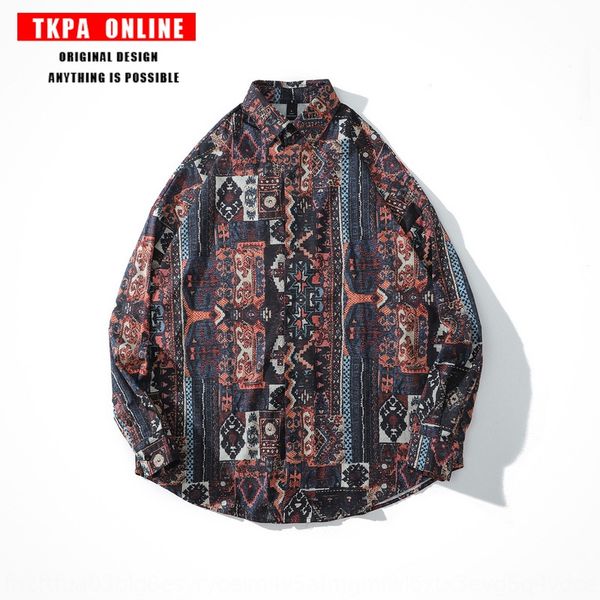tkpa new hip-hop fashion brand loose long-sleeved shirt bohemian lazy style men's and women's bf shirt jemix, Blue
tkpa new hip-hop fashion brand loose long-sleeved shirt bohemian lazy style men's and women's bf shirt jemix, Blue