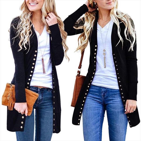 spring women knit cardigan sweater button up pockets cardigan autumn casual long cardigan v neck long sleeve female clothing, White;black
spring women knit cardigan sweater button up pockets cardigan autumn casual long cardigan v neck long sleeve female clothing, White;black
