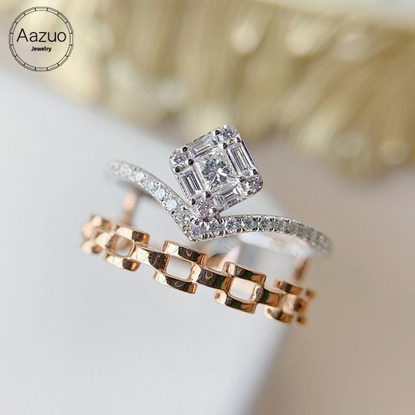 aazuo ins style 18k orignal rose gold real diamonds fashion lock chains ring for woman engagement ring senior party sale, Golden;silver
aazuo ins style 18k orignal rose gold real diamonds fashion lock chains ring for woman engagement ring senior party sale, Golden;silver