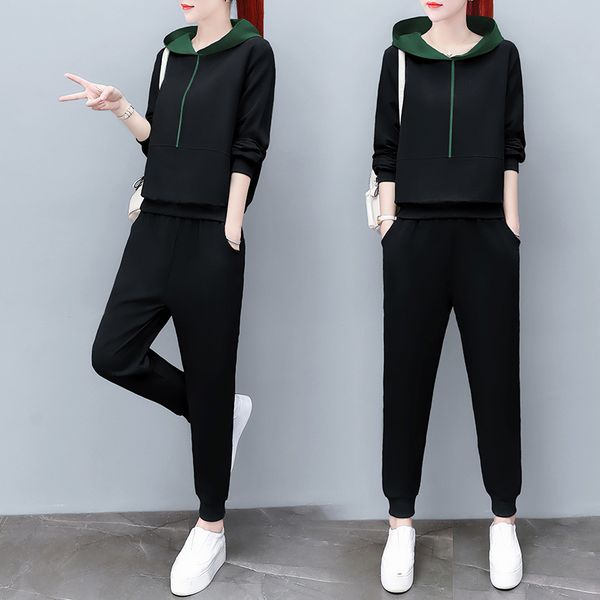 pure cotton sports suit women 2020 new spring loose korean style hooded sweater fashion casual wear two-piece suit, Gray
pure cotton sports suit women 2020 new spring loose korean style hooded sweater fashion casual wear two-piece suit, Gray