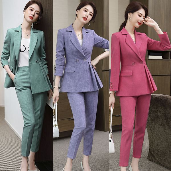 women's two piece pants women blazer pant suit 2 pieces set, White 
women's two piece pants women blazer pant suit 2 pieces set, White