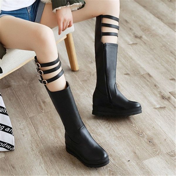 pxelena рим гладиатор punk готические combat boots для женщин платформа скрытые пятки пряжки ремень выдалбливают колено высокие сапоги обувь, Black
pxelena рим гладиатор punk готические combat boots для женщин платформа скрытые пятки пряжки ремень выдалбливают колено высокие сапоги обувь, Black