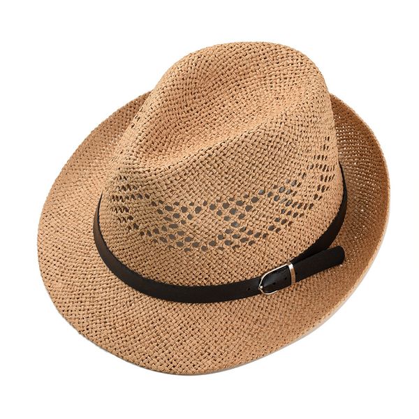 stingy brim hats leather buckle woven jazz hat men and women paper small fashion matching, Blue;gray
stingy brim hats leather buckle woven jazz hat men and women paper small fashion matching, Blue;gray