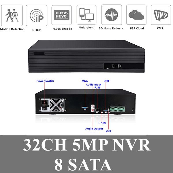 kits 32ch*5mp h.265 nvr dvr network video recorder for ip camera onvif 8 sata harddisk max 8t cms xmeye security p2p cloud, Black;white
kits 32ch*5mp h.265 nvr dvr network video recorder for ip camera onvif 8 sata harddisk max 8t cms xmeye security p2p cloud, Black;white