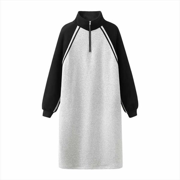women autumn long sweatshirt black gray patchwork sweatshirts female casual turtleneck pullover womens loose long clothes 
women autumn long sweatshirt black gray patchwork sweatshirts female casual turtleneck pullover womens loose long clothes