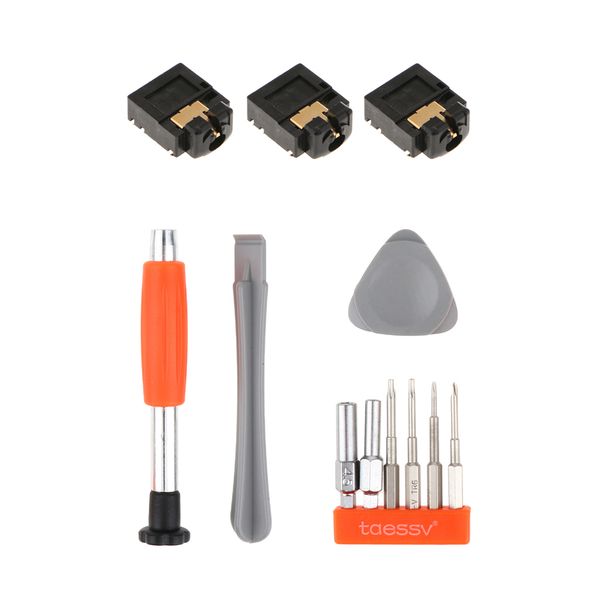 replacement headphone jack, 3pack 3.5mm port headset connector port socket for xbox one controller + repair kit precision screwdriver set
replacement headphone jack, 3pack 3.5mm port headset connector port socket for xbox one controller + repair kit precision screwdriver set