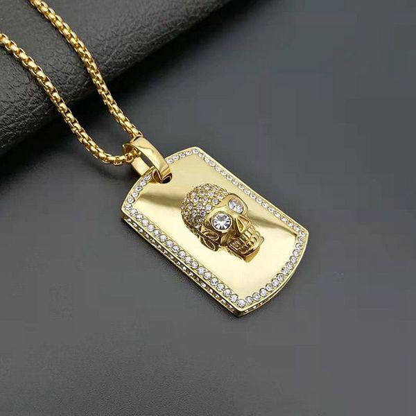 pendant necklaces hip hop rhinestones paved bling iced out stainless steel skull geometric sqaure necklace for men rapper jewelry, Silver
pendant necklaces hip hop rhinestones paved bling iced out stainless steel skull geometric sqaure necklace for men rapper jewelry, Silver