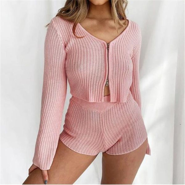 women long sleeve shorts knitwear v neck vertical striped suit slim casual zipper tunic knit shorts spring autumn outfits set, Gray
women long sleeve shorts knitwear v neck vertical striped suit slim casual zipper tunic knit shorts spring autumn outfits set, Gray