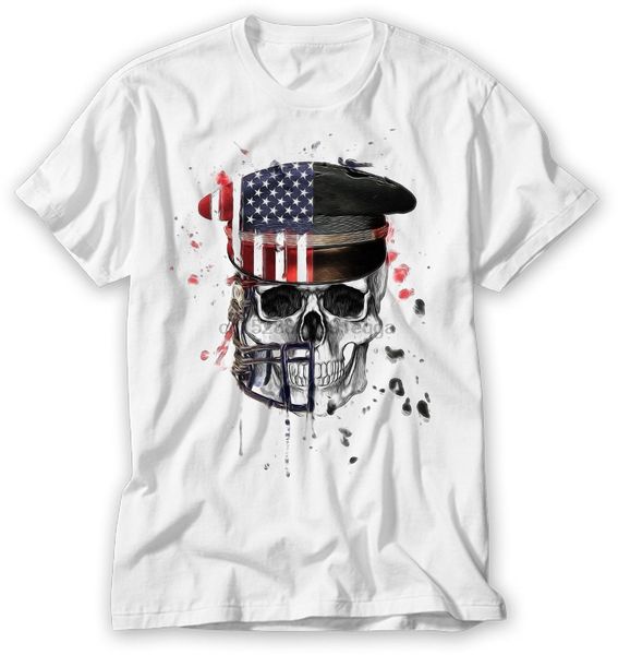 brand of funny homme fashion manner kinder wei party musik shirt party club scull usa shirt
